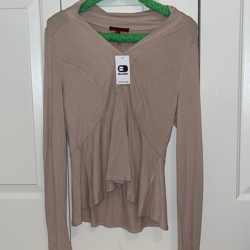 Tan Long-Sleeved Blouse from Buckle✨